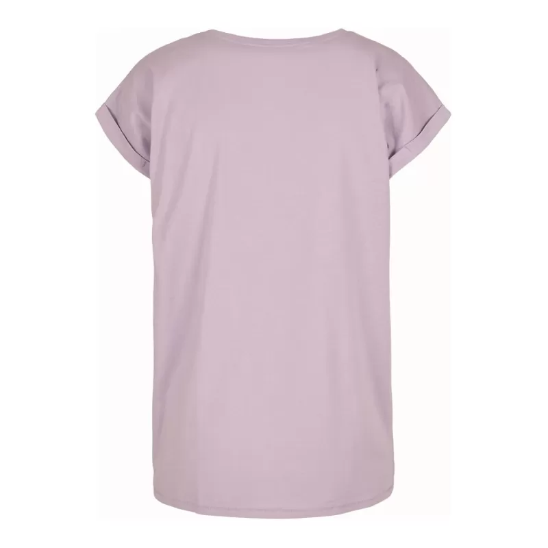 Tee-shirt femme coton léger coupe longue, manches courtes, 140 g/m²