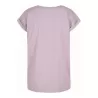 Tee-shirt femme coton léger coupe longue, manches courtes, 140 g/m²