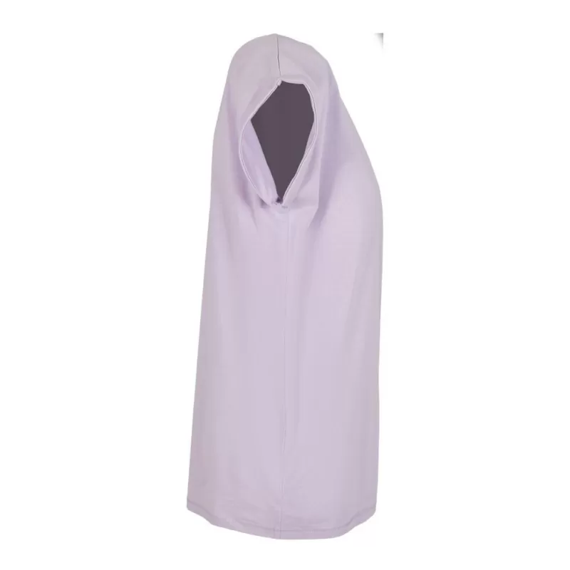 Tee-shirt femme coton léger coupe longue, manches courtes, 140 g/m²