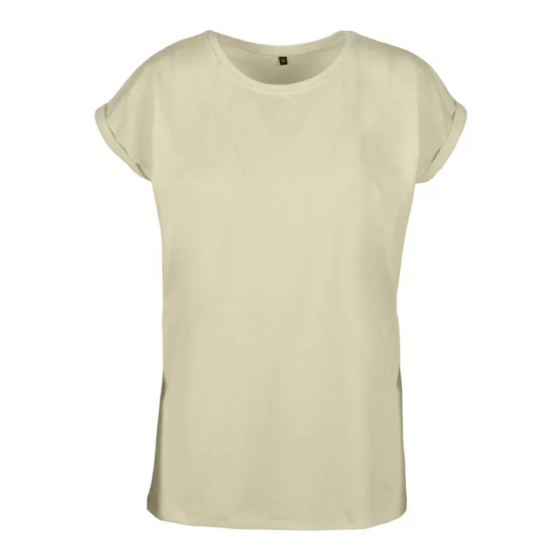 Tee-shirt femme coton léger coupe longue, manches courtes, 140 g/m²