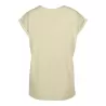 Tee-shirt femme coton léger coupe longue, manches courtes, 140 g/m²