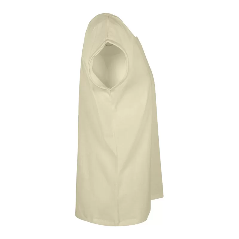 Tee-shirt femme coton léger coupe longue, manches courtes, 140 g/m²