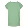 Tee-shirt femme coton léger coupe longue, manches courtes, 140 g/m²