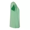 Tee-shirt femme coton léger coupe longue, manches courtes, 140 g/m²