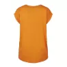 Tee-shirt femme coton léger coupe longue, manches courtes, 140 g/m²