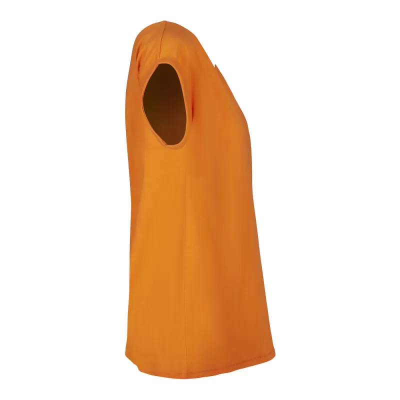 Tee-shirt femme coton léger coupe longue, manches courtes, 140 g/m²