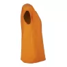 Tee-shirt femme coton léger coupe longue, manches courtes, 140 g/m²