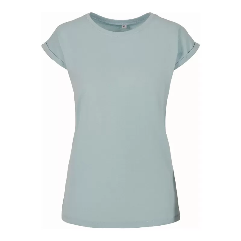 Tee-shirt femme coton léger coupe longue, manches courtes, 140 g/m²