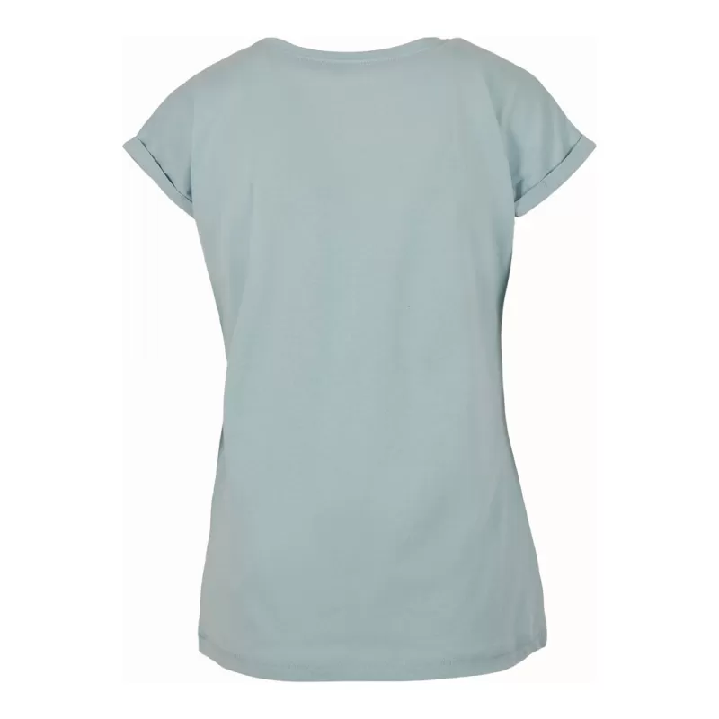 Tee-shirt femme coton léger coupe longue, manches courtes, 140 g/m²