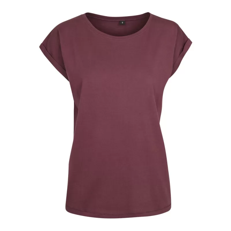 Tee-shirt femme coton léger coupe longue, manches courtes, 140 g/m²