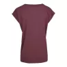 Tee-shirt femme coton léger coupe longue, manches courtes, 140 g/m²