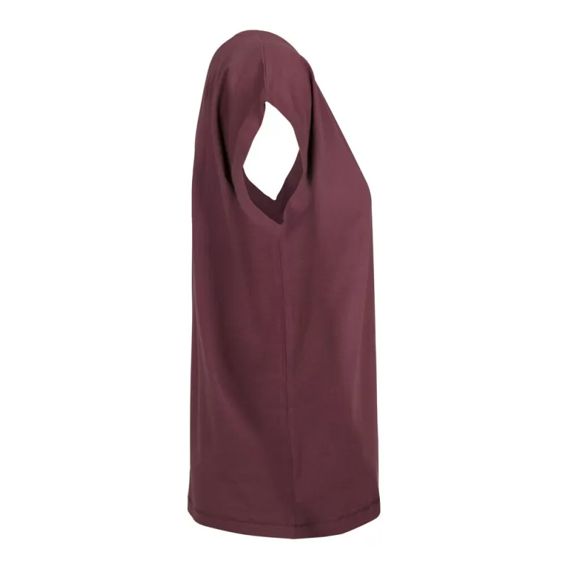 Tee-shirt femme coton léger coupe longue, manches courtes, 140 g/m²