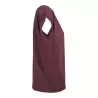 Tee-shirt femme coton léger coupe longue, manches courtes, 140 g/m²