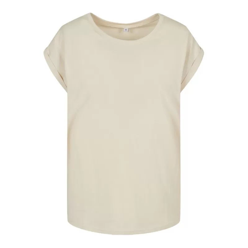 Tee-shirt femme coton léger coupe longue, manches courtes, 140 g/m²