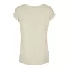 Tee-shirt femme coton léger coupe longue, manches courtes, 140 g/m²
