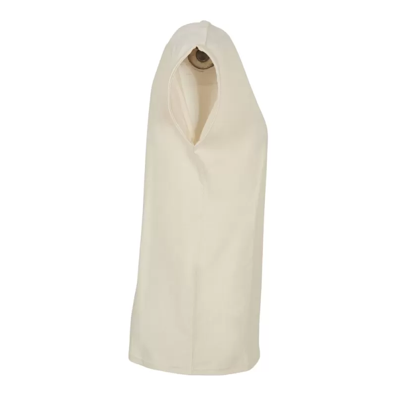 Tee-shirt femme coton léger coupe longue, manches courtes, 140 g/m²