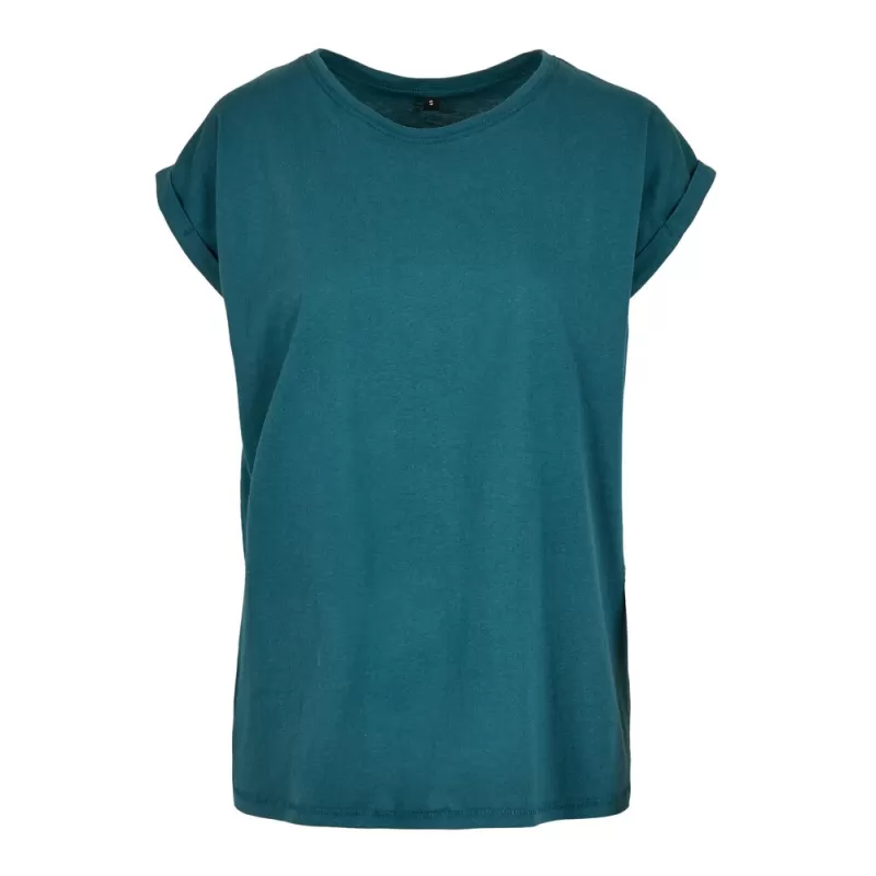 Tee-shirt femme coton léger coupe longue, manches courtes, 140 g/m²