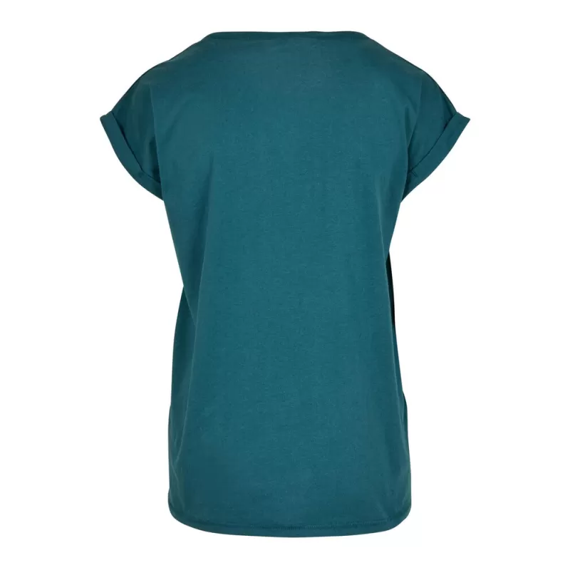 Tee-shirt femme coton léger coupe longue, manches courtes, 140 g/m²