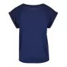 Tee-shirt femme coton léger coupe longue, manches courtes, 140 g/m²