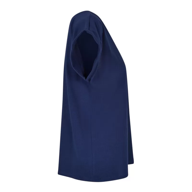 Tee-shirt femme coton léger coupe longue, manches courtes, 140 g/m²