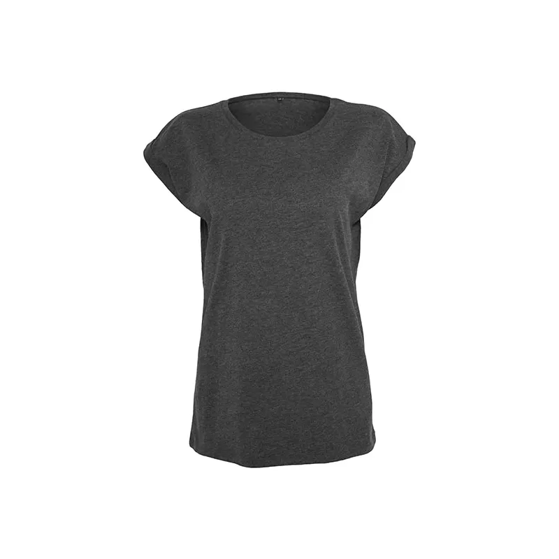 Tee-shirt femme coton léger coupe longue, manches courtes, 140 g/m²