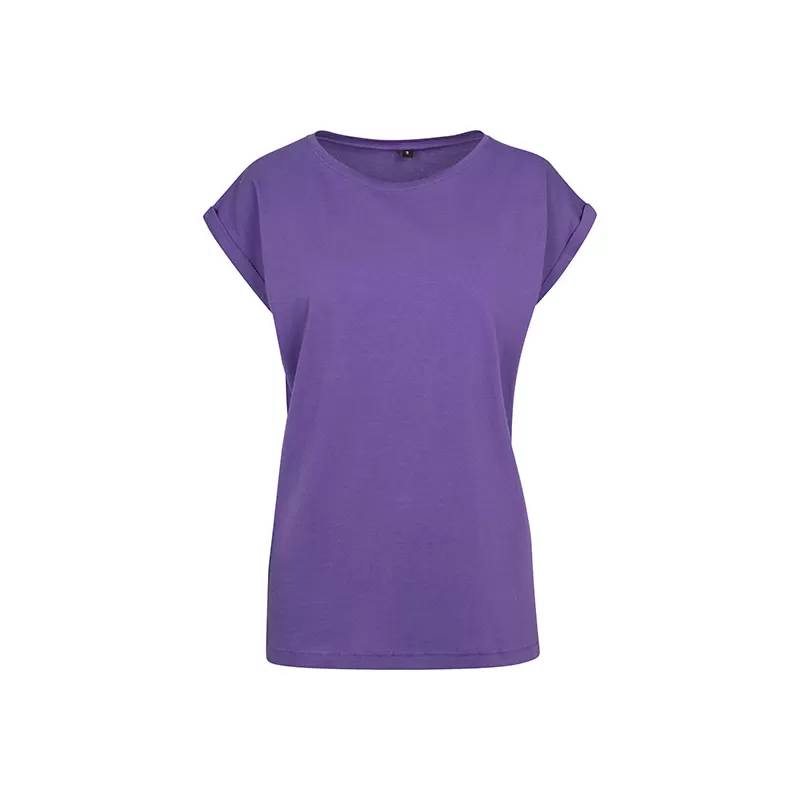 Tee-shirt femme coton léger coupe longue, manches courtes, 140 g/m²