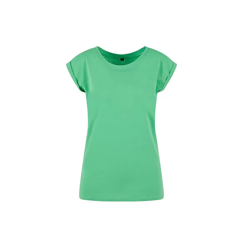 Tee-shirt femme coton léger coupe longue, manches courtes, 140 g/m²
