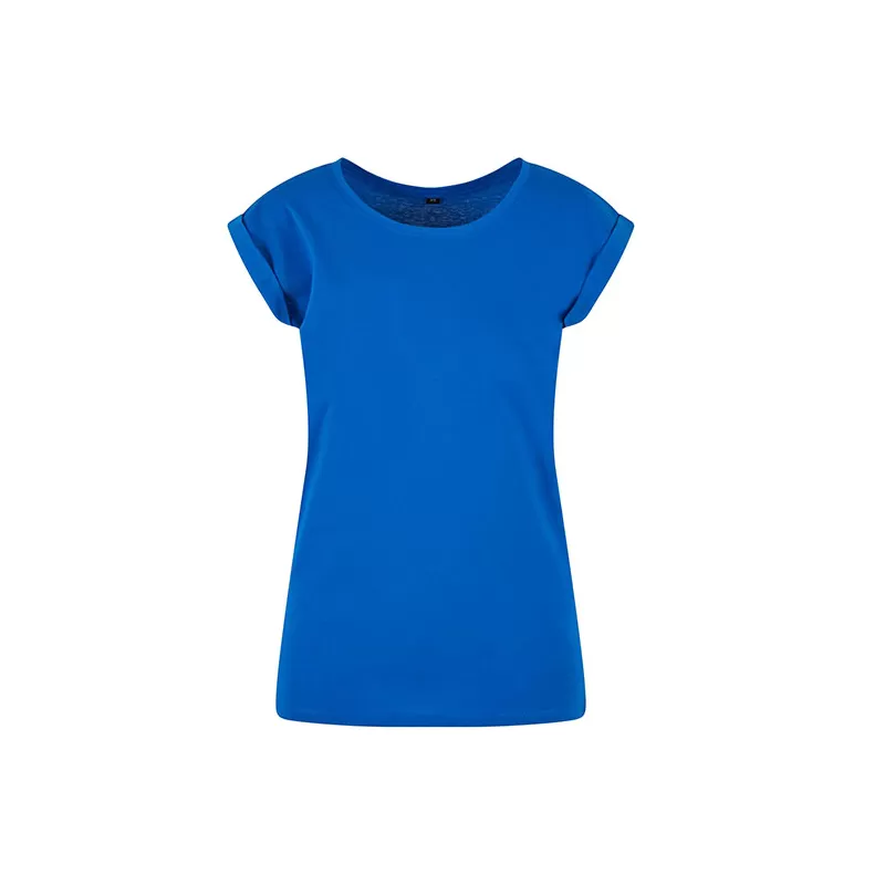 Tee-shirt femme coton léger coupe longue, manches courtes, 140 g/m²