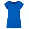 Tee-shirt femme coton léger coupe longue, manches courtes, 140 g/m²