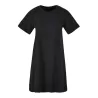 Robe en coton, look sportif et féminin, col ras du cou fin, coupe trapèze, 140 g/m²