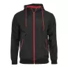 Veste à capuche coupe-vent, zip contrasté, respirante et imperméable