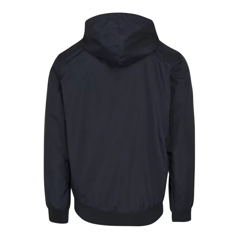 Veste à capuche coupe-vent, zip contrasté, respirante et imperméable