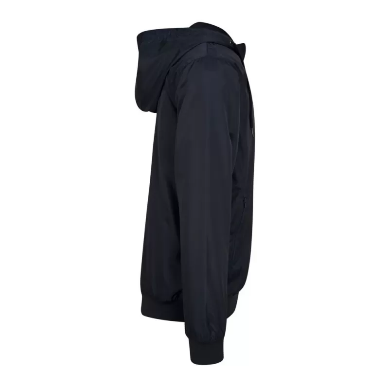 Veste à capuche coupe-vent, zip contrasté, respirante et imperméable