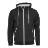 Veste à capuche coupe-vent, zip contrasté, respirante et imperméable