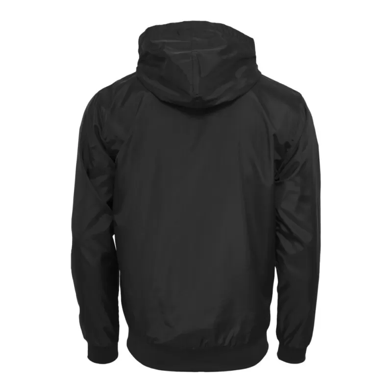 Veste à capuche coupe-vent, zip contrasté, respirante et imperméable