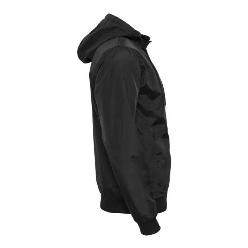 Veste à capuche coupe-vent, zip contrasté, respirante et imperméable