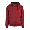 Veste à capuche coupe-vent, zip contrasté, respirante et imperméable