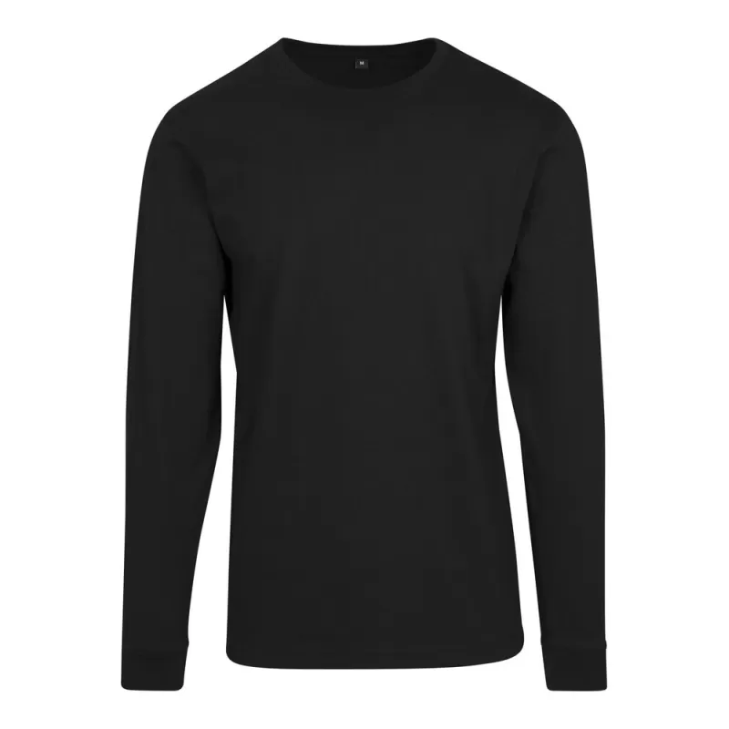 Tee-shirt coton manches longues confortable col rond, look sportif, 200 g/m²