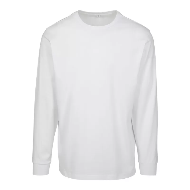 Tee-shirt coton manches longues confortable col rond, look sportif, 200 g/m²