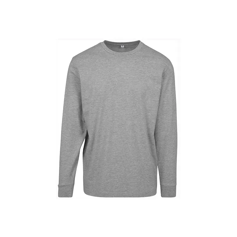 Tee-shirt coton manches longues confortable col rond, look sportif, 200 g/m²