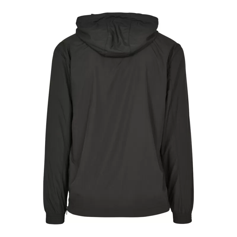 Veste demi-saison 1/4 zip en polyester léger, capuche ajustable