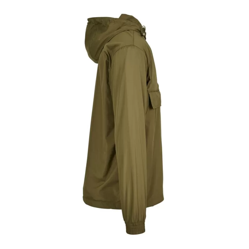 Veste demi-saison 1/4 zip en polyester léger, capuche ajustable