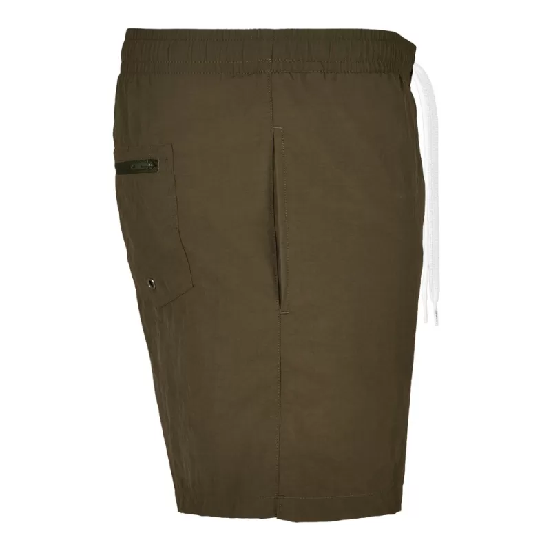 Short de plage décontracté, taille élastiquée, poches latérales, 120 g/m²