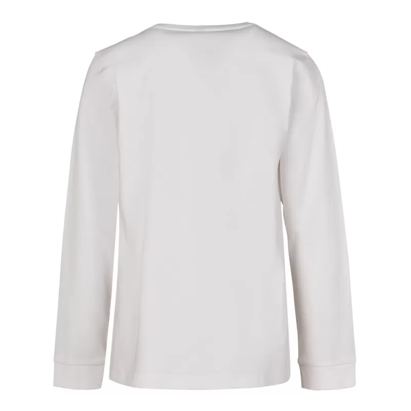 Tee-shirt manches longues enfant en coton, col rond, coupe large, 200 g/m²
