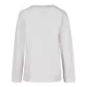 Tee-shirt manches longues enfant en coton, col rond, coupe large, 200 g/m²