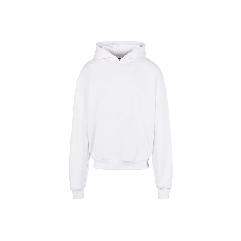 Sweat à capuche lourd en coton ultra épais, coupe casual, poche kangourou, 460 g/m²