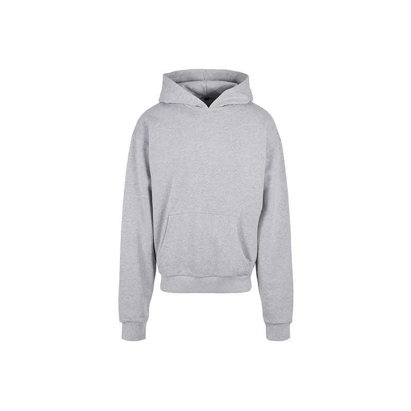 Sweat à capuche lourd en coton ultra épais, coupe casual, poche kangourou, 460 g/m²