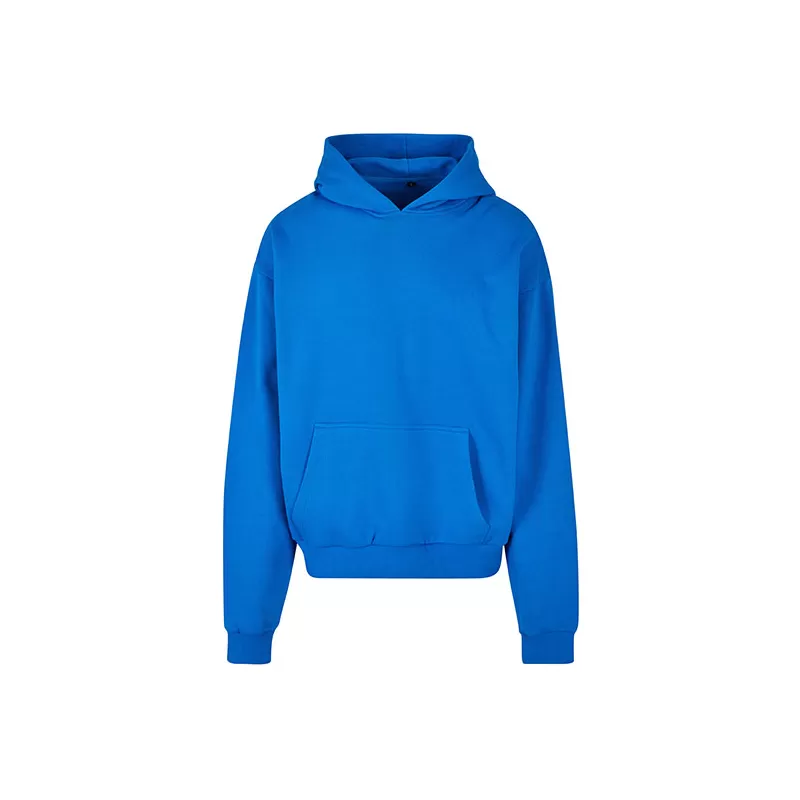 Sweat à capuche lourd en coton ultra épais, coupe casual, poche kangourou, 460 g/m²
