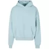 Sweat à capuche lourd en coton ultra épais, coupe casual, poche kangourou, 460 g/m²