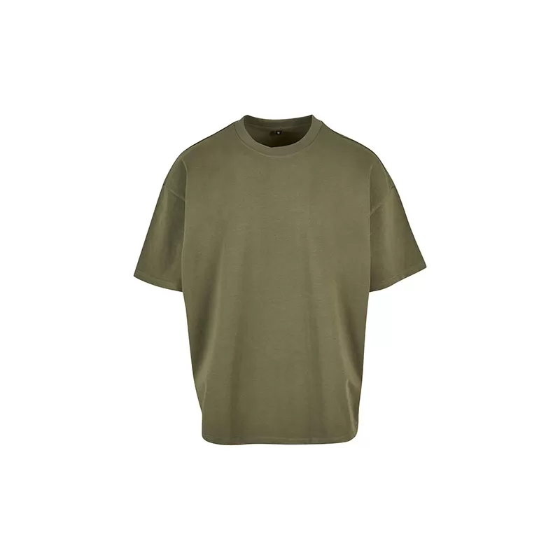 Tee-shirt urbain lourd, coupe large oversize, col rond, épaules tombantes, 300 g/m²